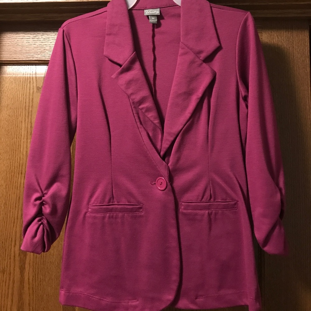 Purple blazer. Worn once for an interview.