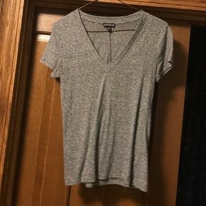 Express grey v neck tshirt