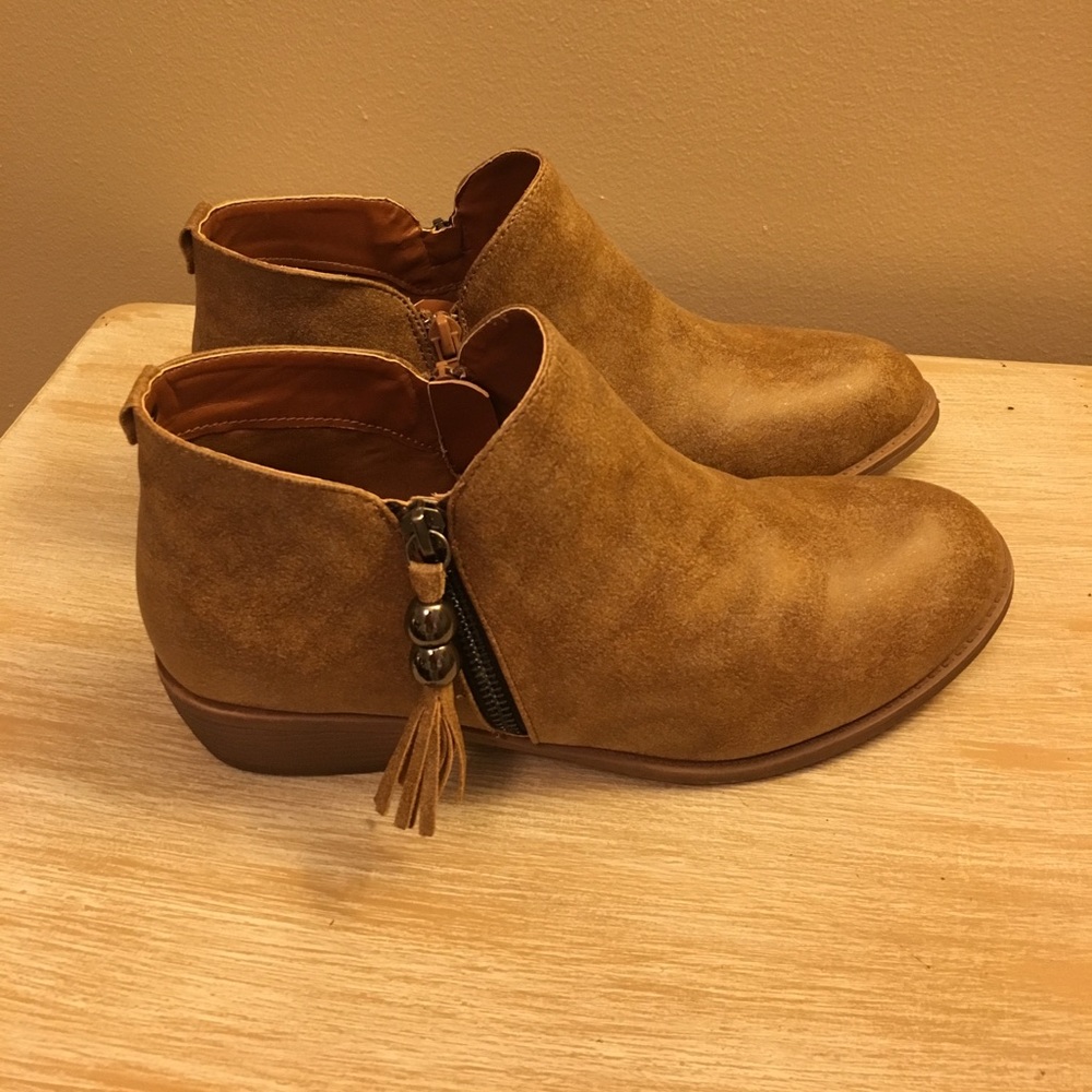 Women's Chestnut Booties, Brand New, Size 8.5