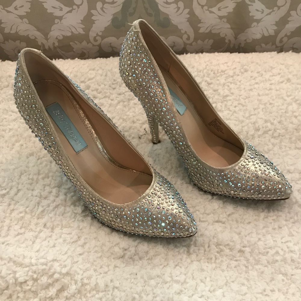 Blue by Betsey Johnson Rhinestone Heels