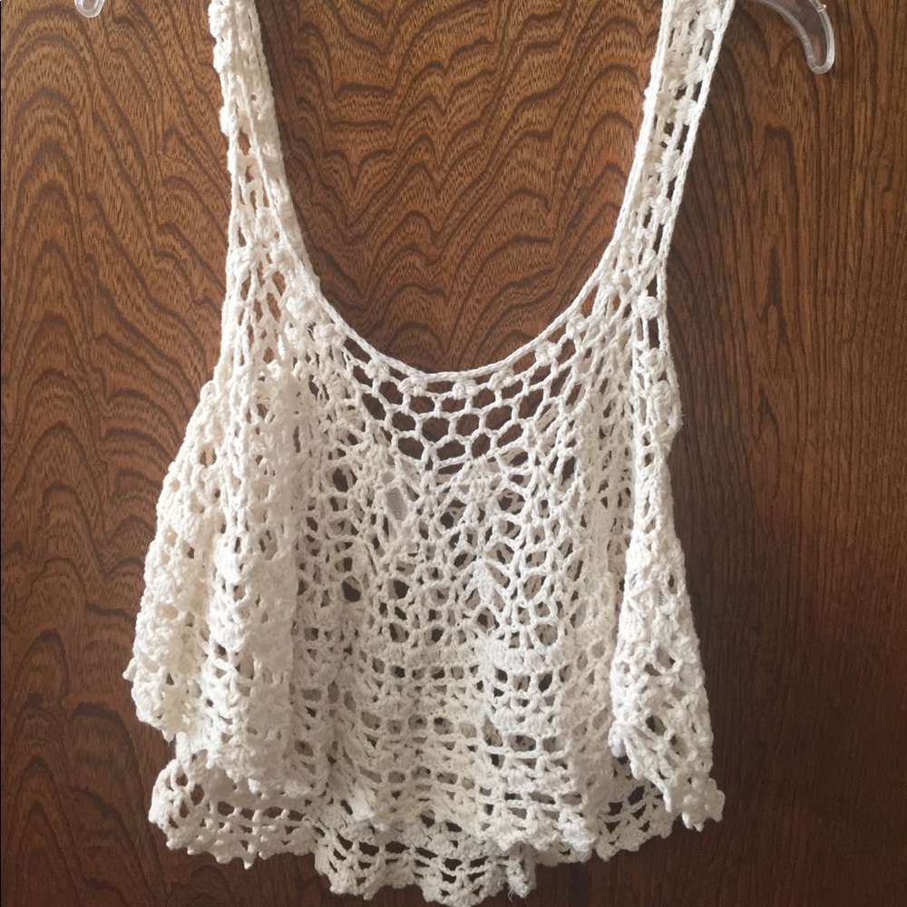 LF stores brand "millau" crochet crop top