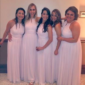 Levkoff petal pink full length gown