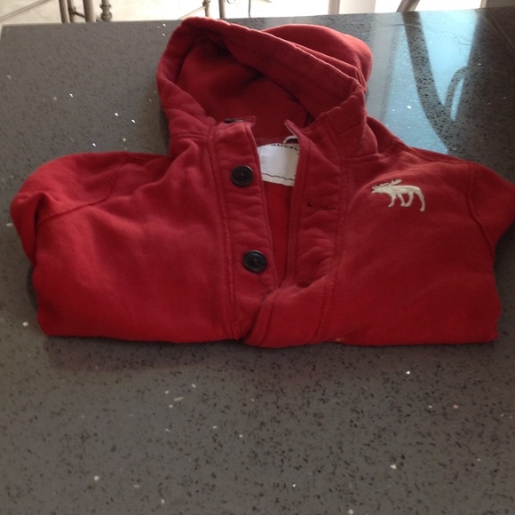 Abercrombie boys red sweat  jacket - Picture 3 of 4