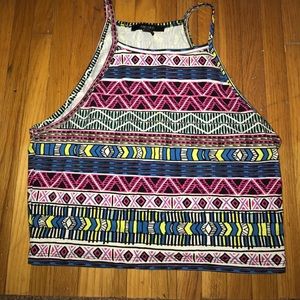 Forever 21 Aztec print crop top. Size medium.