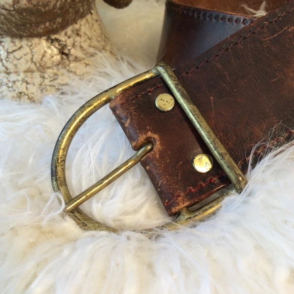 Vintage 70\'s  Leather Belt main image 2