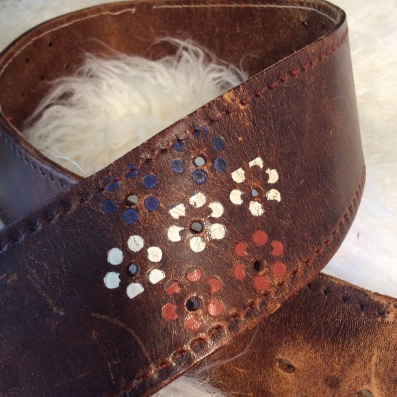 Vintage 70\'s  Leather Belt main image 6