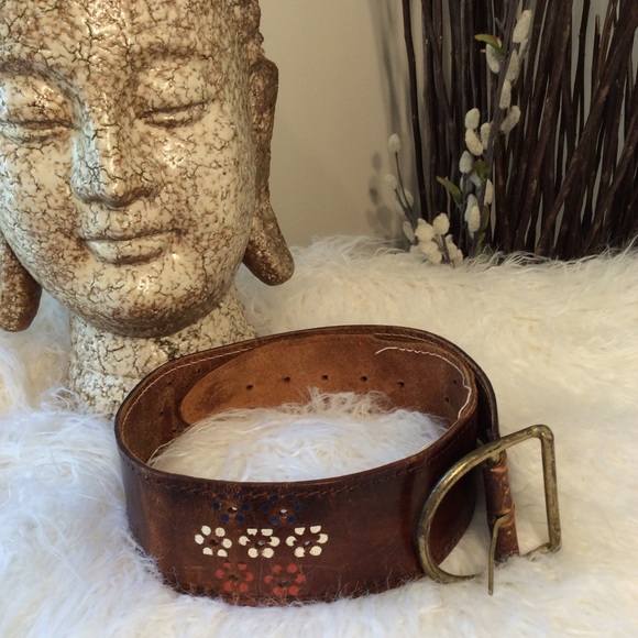 Vintage 70\'s  Leather Belt