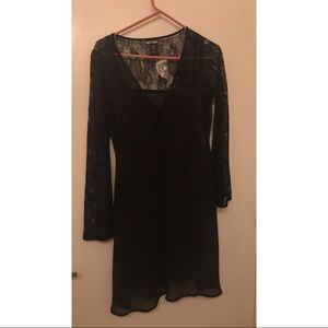 Long sleeve black dress