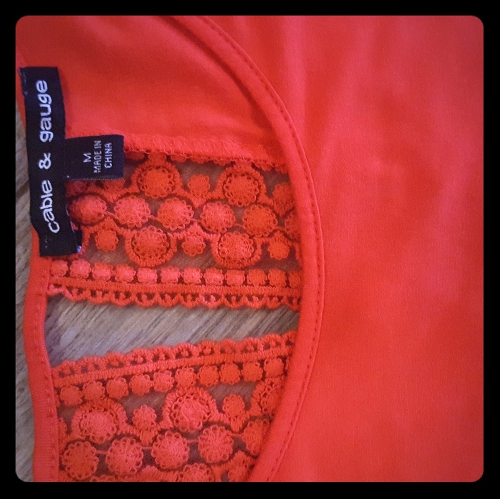 Cable and Gauge cotton blouse
