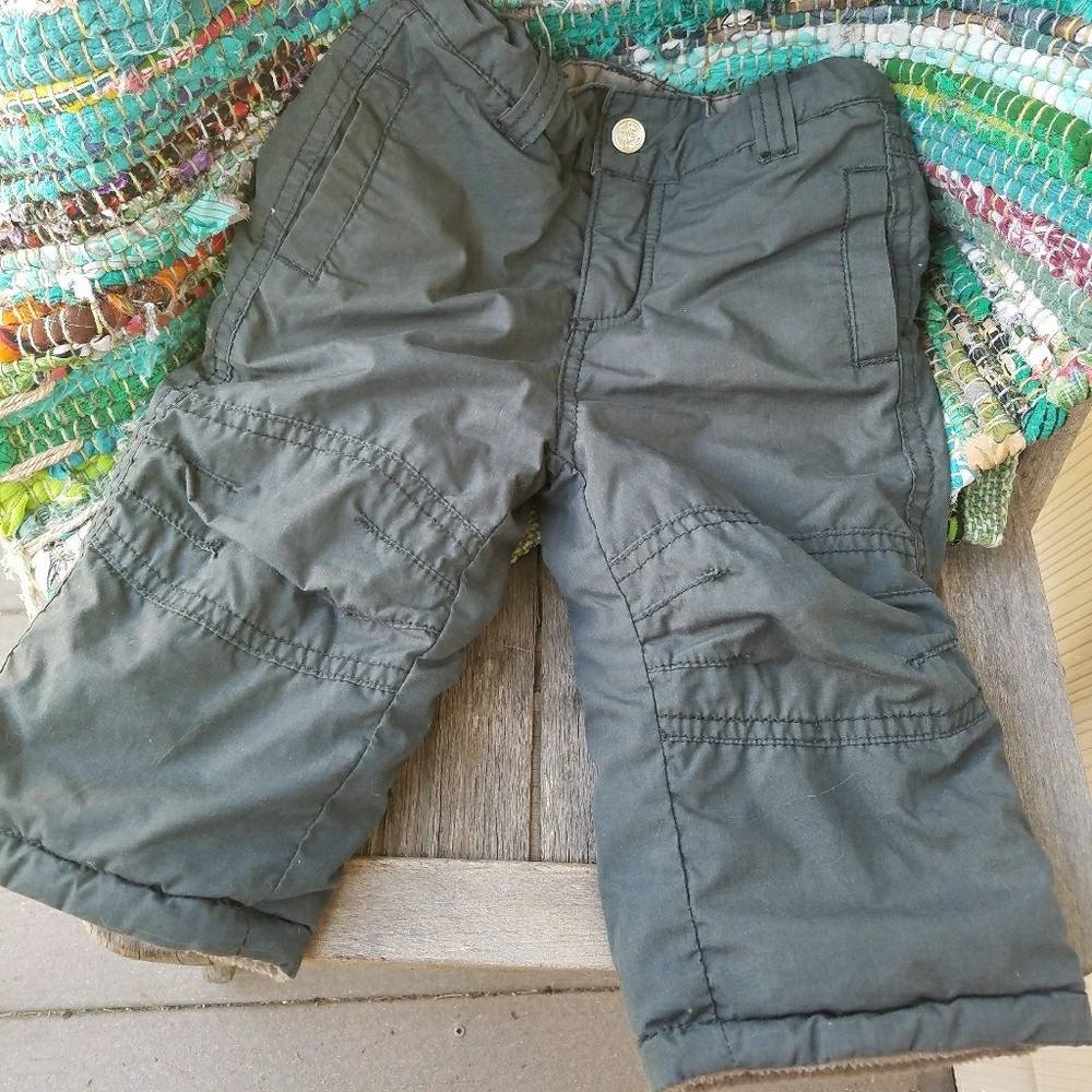 Pumpkin Patch Fleece Lined Utility Pants 6-12mo.