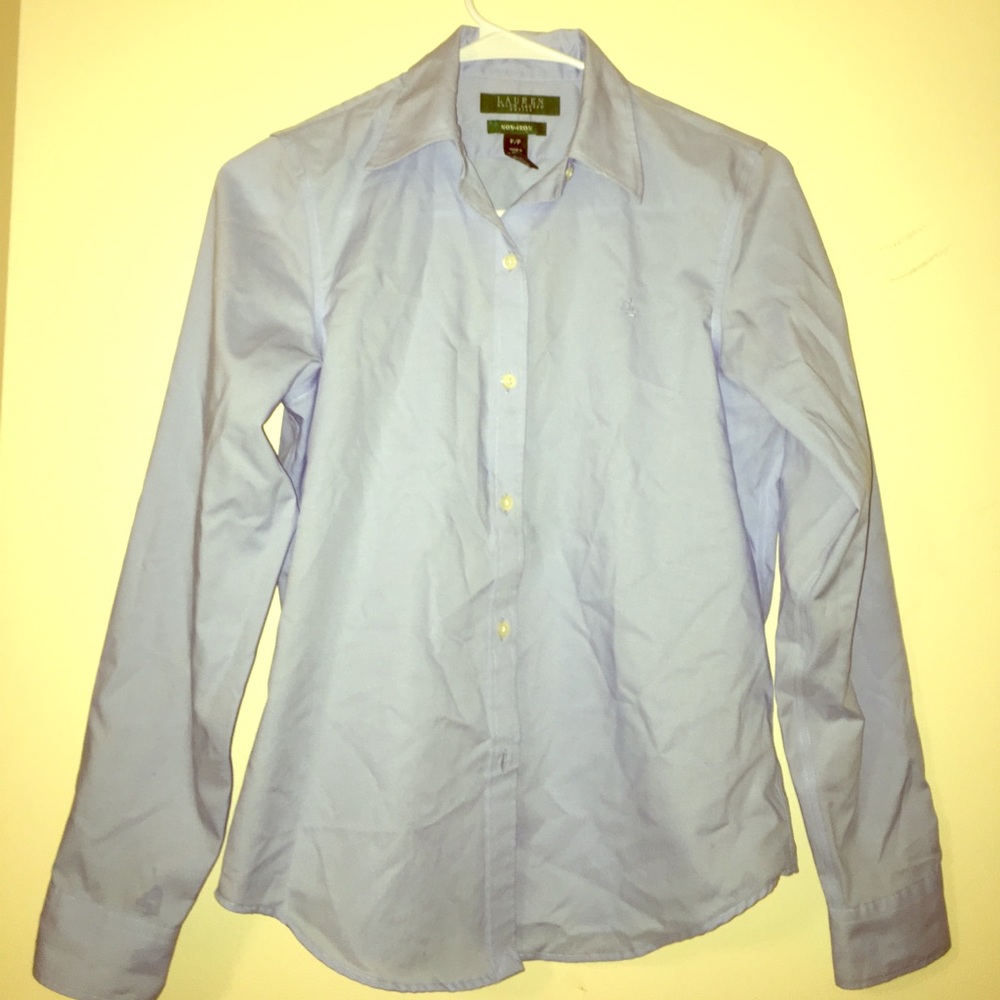 Petite light blue Ralph Lauren button up💙