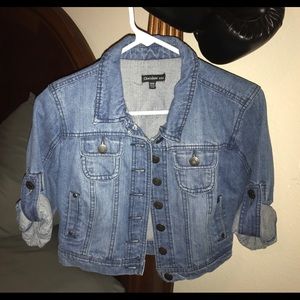 Cropped jean jacket