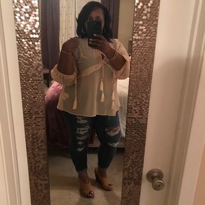 Plus Boohoo Amelia Chiffon Frill Detail Blouse