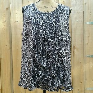 Cato sleeveless blouse black/white sz 18/20w