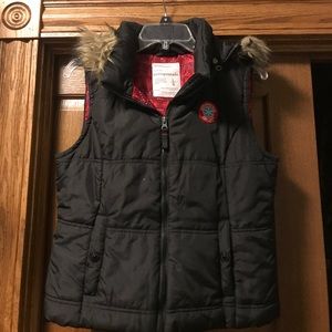 WARM Aeropostale zip up jacket with fur hood