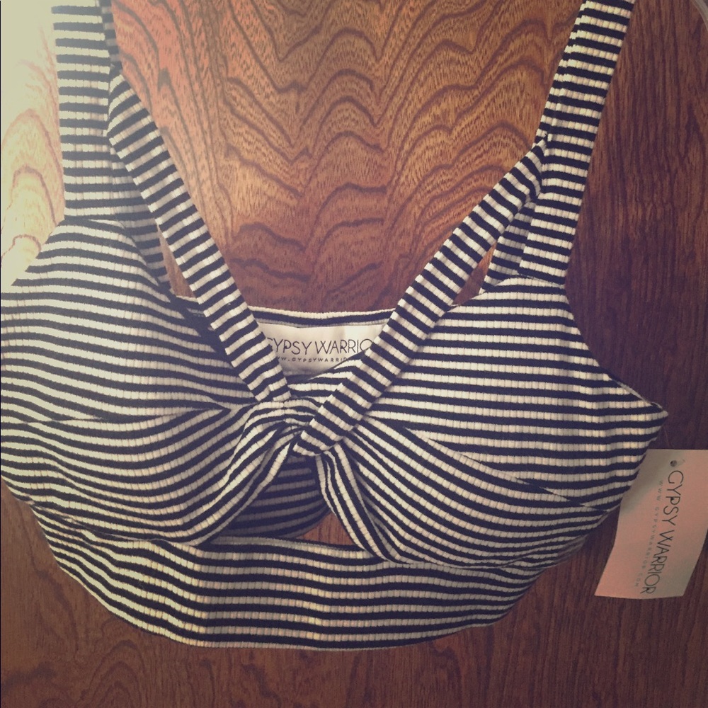 NEW W/ TAGS Pacsun Gypsy Warrior Striped crop top