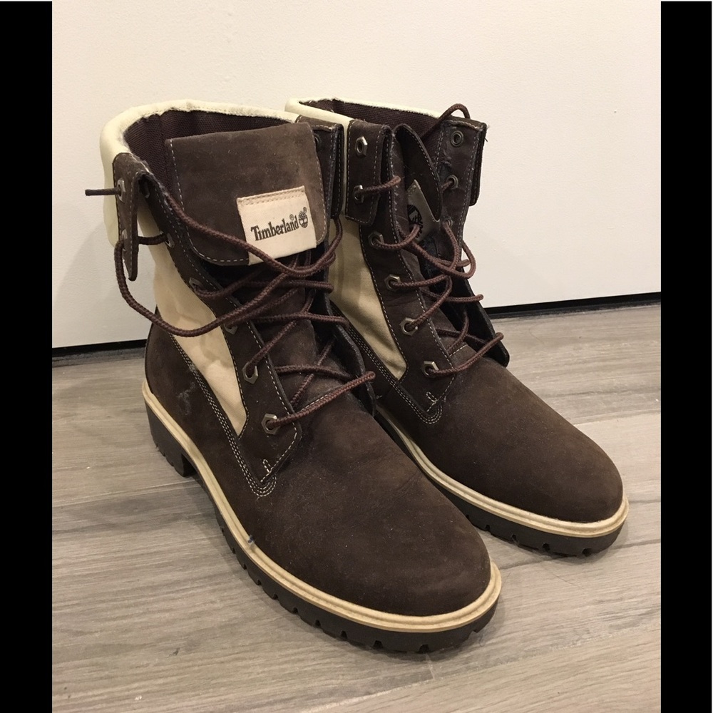 Chocolate colored Timberland Boots