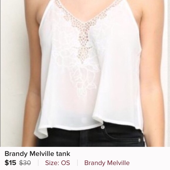 Brandy Melville sheer embroidered top - Picture 5 of 5
