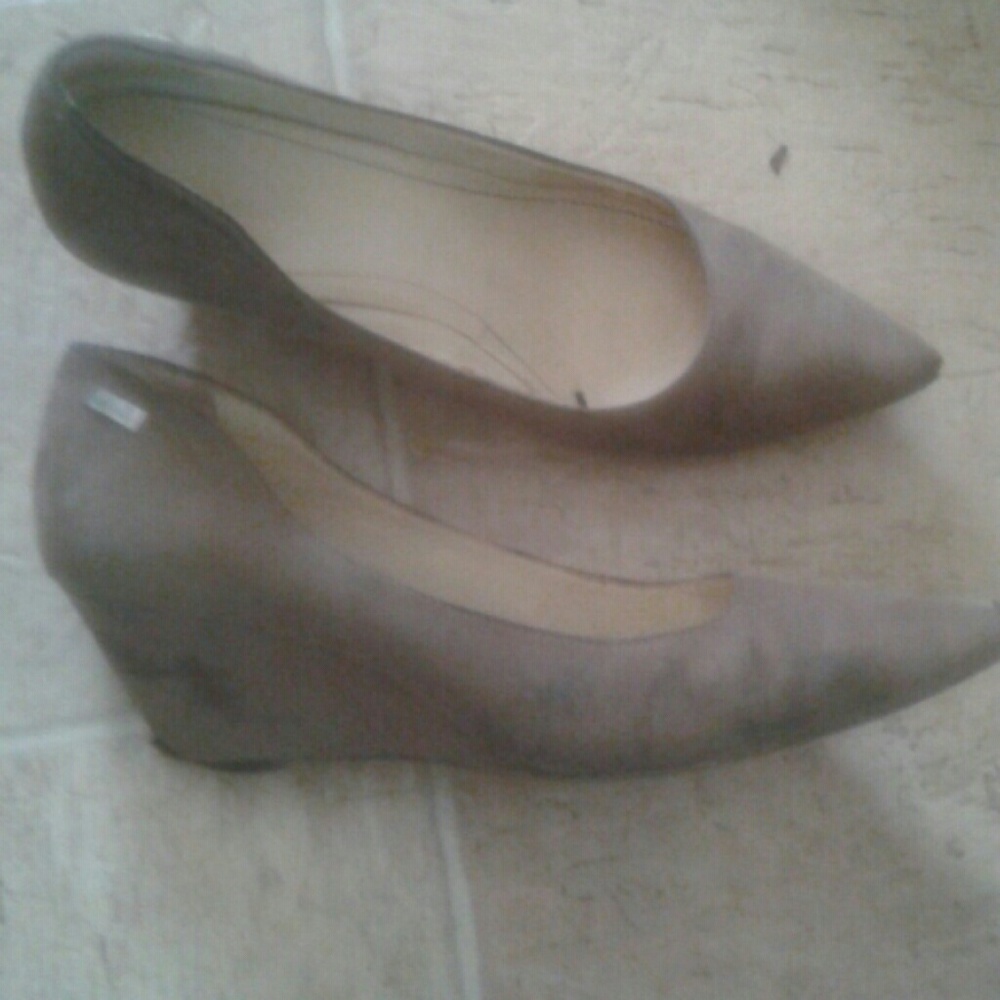 Calvin Klein taupe work wedges