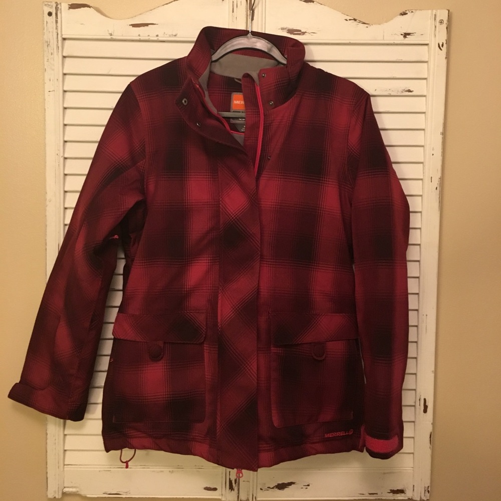 Women's Merrell Ski Jacket, Maroon and Black