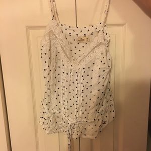 TANK TOP W PINCHED WAIST AND TIE IN FRONT