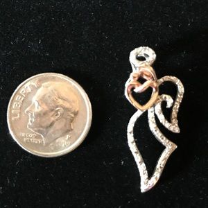 Angel and baby rose gold/silver/diamond charm