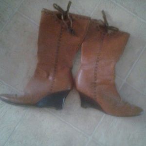 Brown cowboy boots