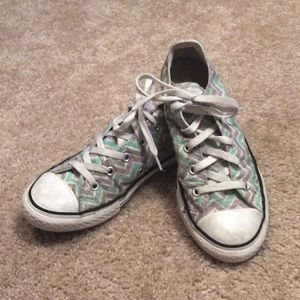 Chevron and black/navy blue converse bundle