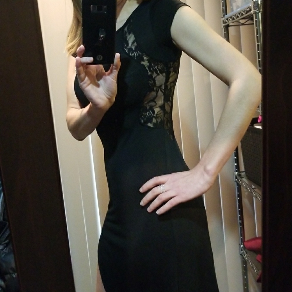 Black lace dress