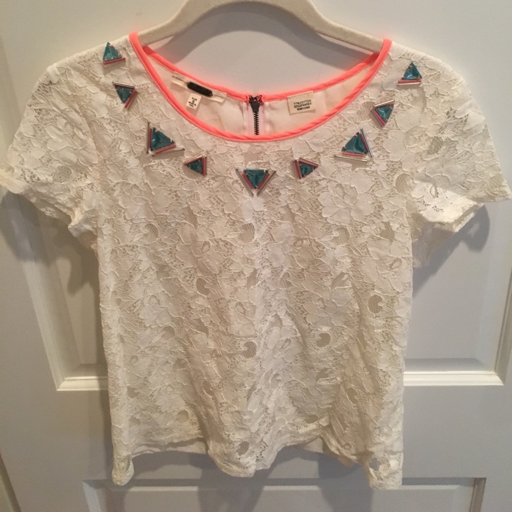 Cream lace blouse