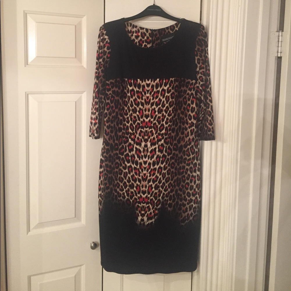 FRANK LYMAN animal print dress