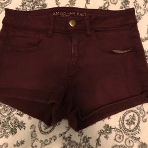 A&E High rise shortie. Burgundy. Great condition!