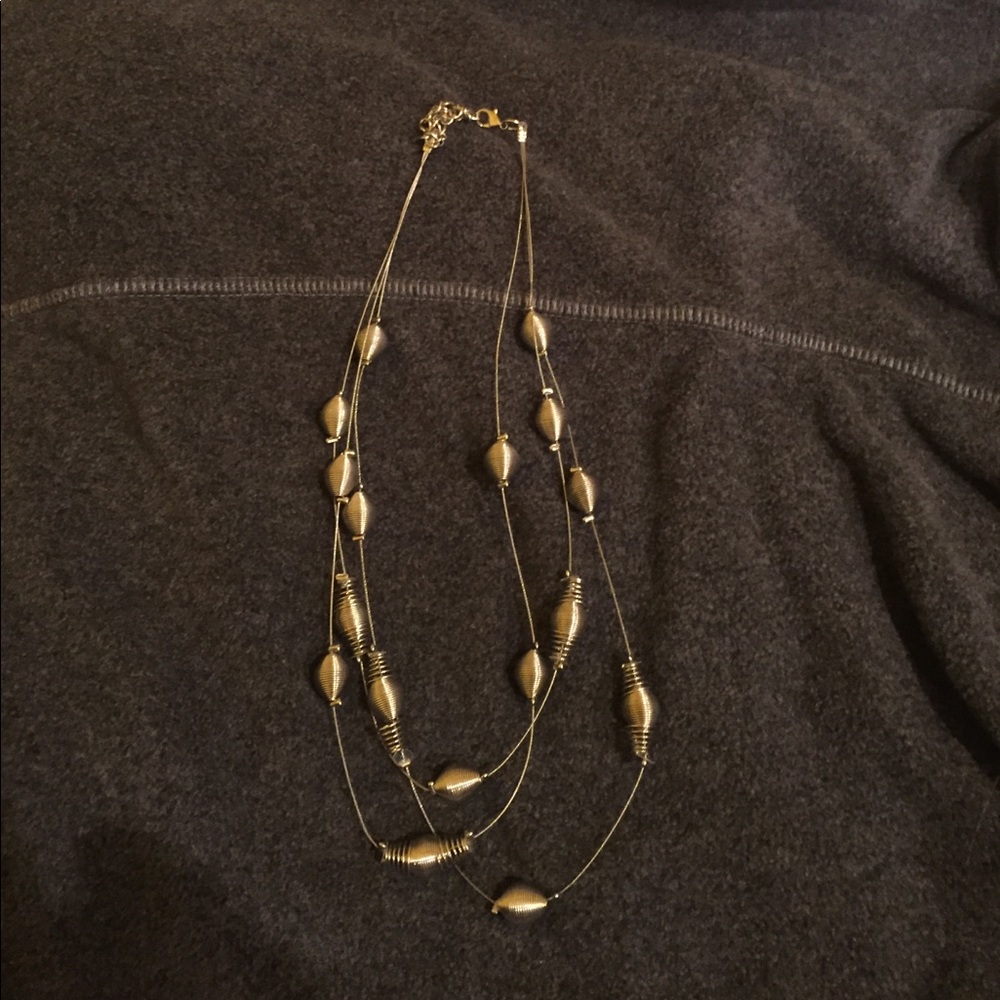 Fun layered silver necklace