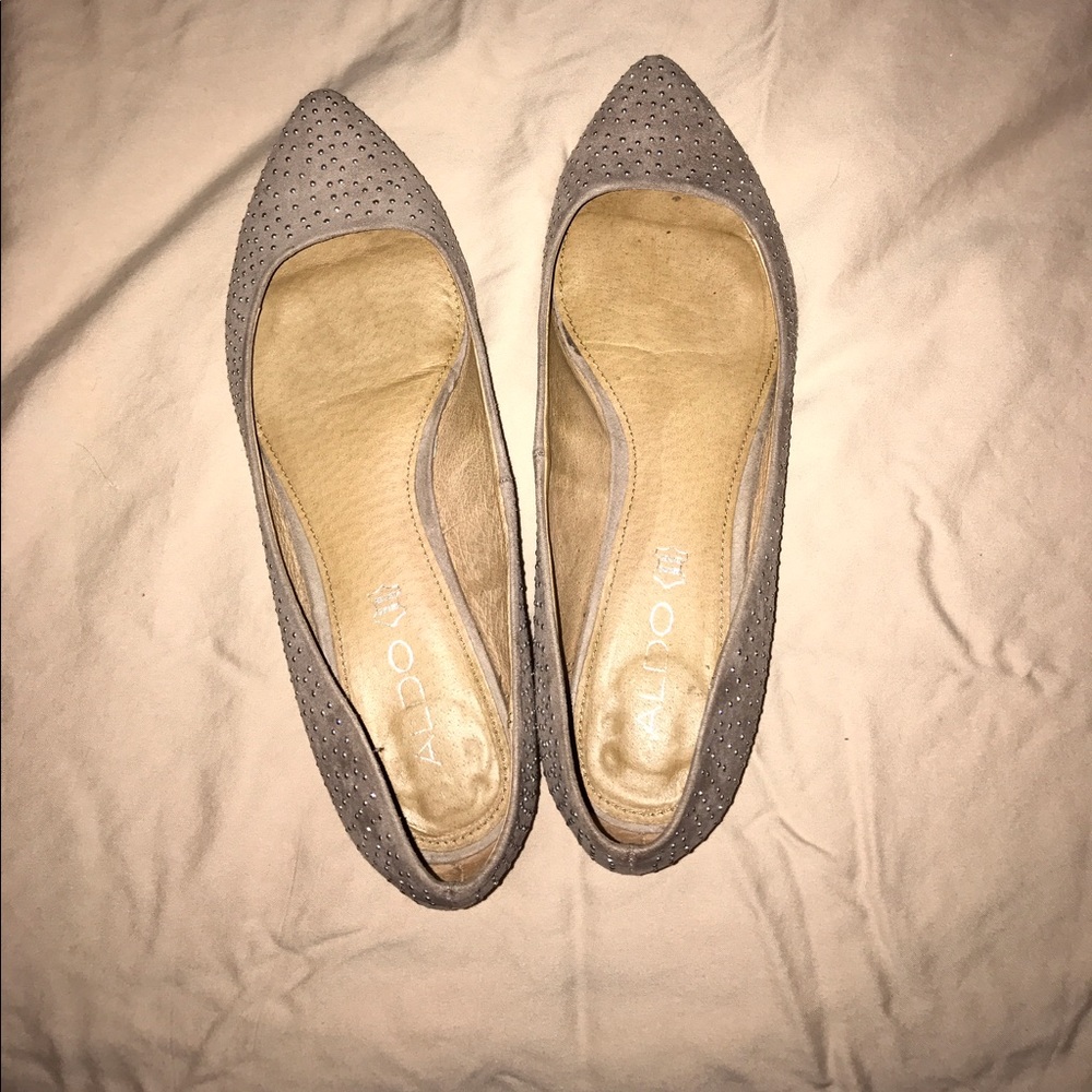 Aldo glitter cream flats
