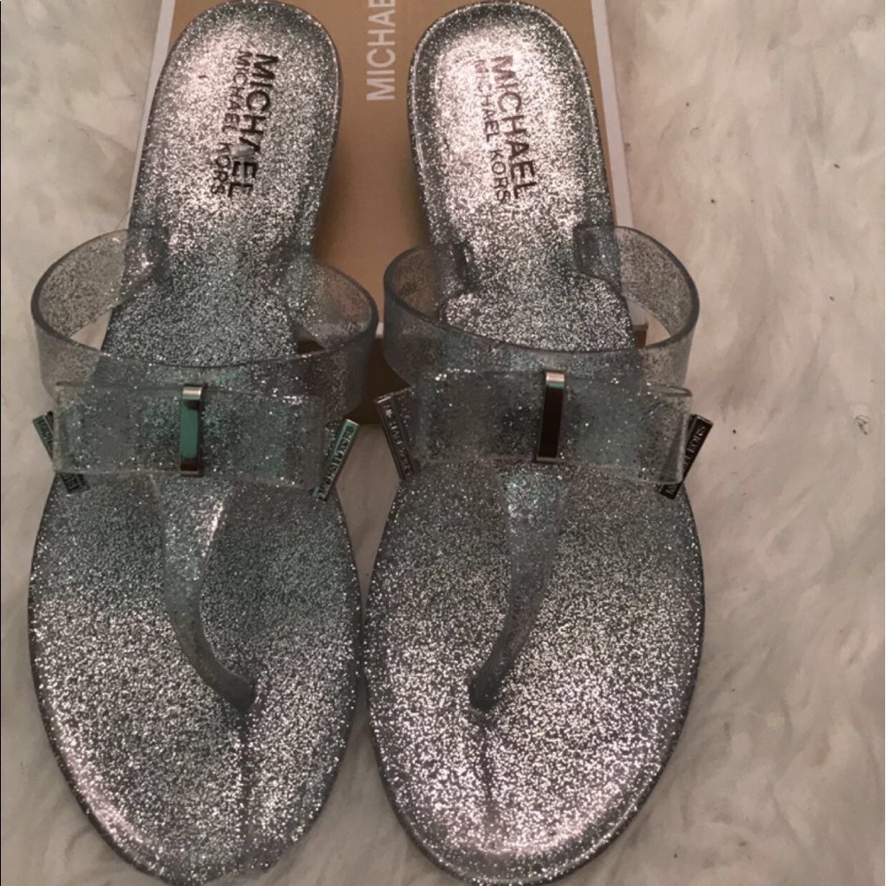 Never worn Micheal Kors kayden Jelly sandals