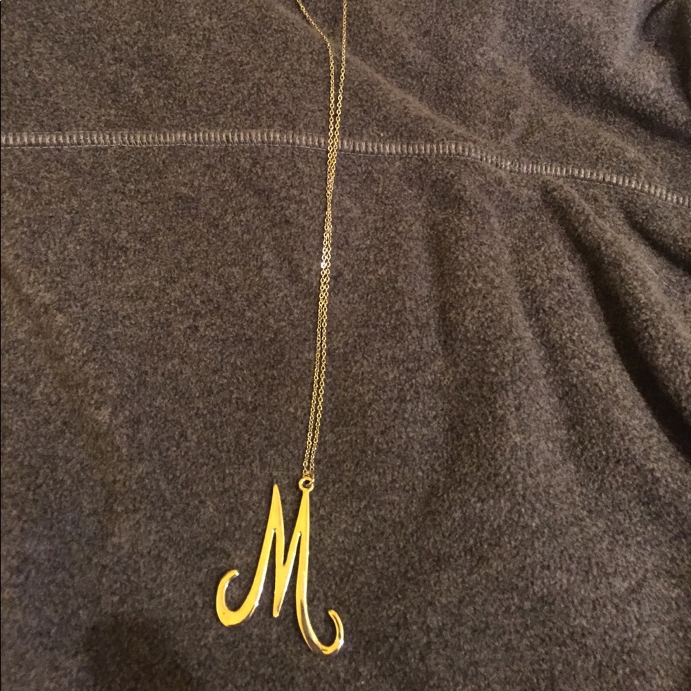 Long "M" necklace