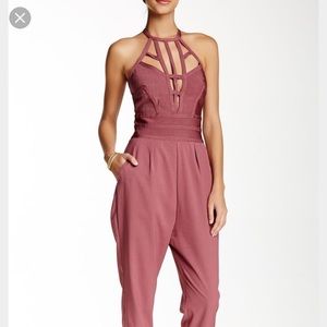 Wow Couture Pink Bandage Jumpsuit