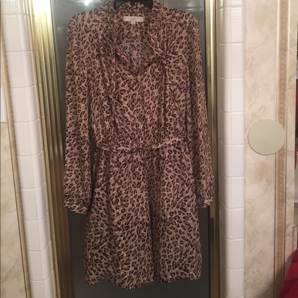 ANN TAYLOR LOFT DRESS - animal print