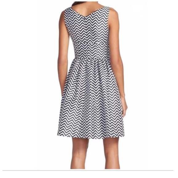 Halogen chevron print fit and flare dress - Picture 2 of 7