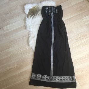 Velvet by Graham & Spencer Embroidered Black Maxi