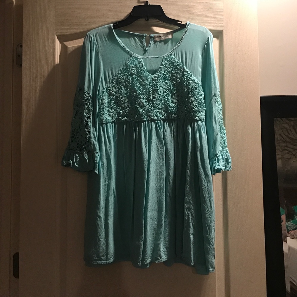 Blue tunic dress