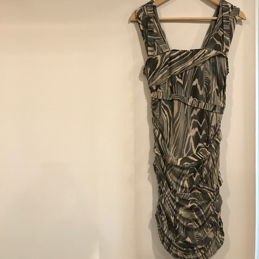 Leifsdottir anthropologie rouched dress M size