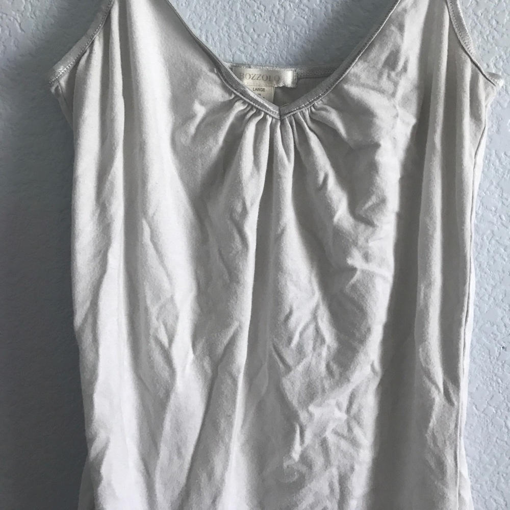 BOZZOLO women's white tank top camisole