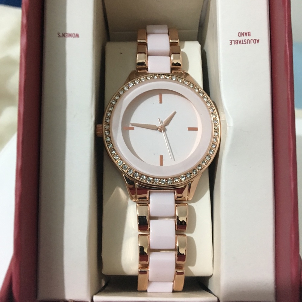 Merona rose gold watch