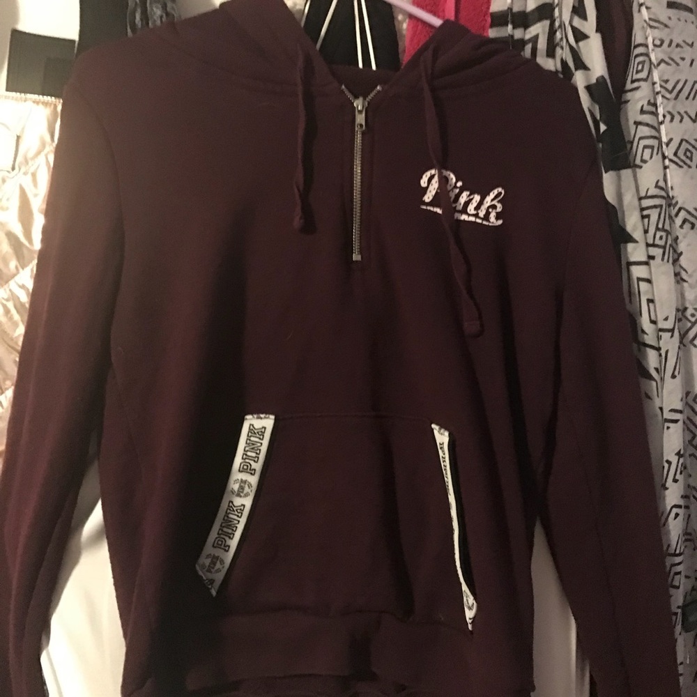 Victoria Secret/ Pink hoodie Quarter Zip