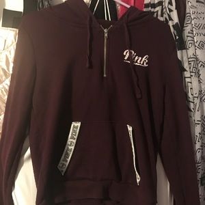 Victoria Secret/ Pink hoodie Quarter Zip
