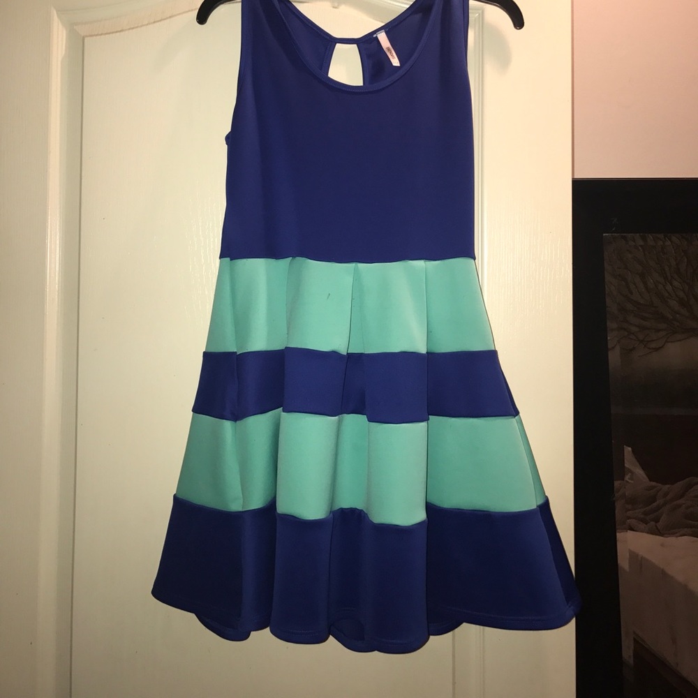 Blue striped dress