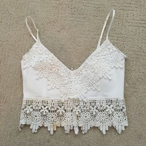 Boho Festival Zipper Back Crop Tank