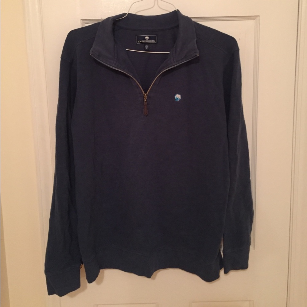 Southern Shirt 1/4 Zip Pullover- Navy
