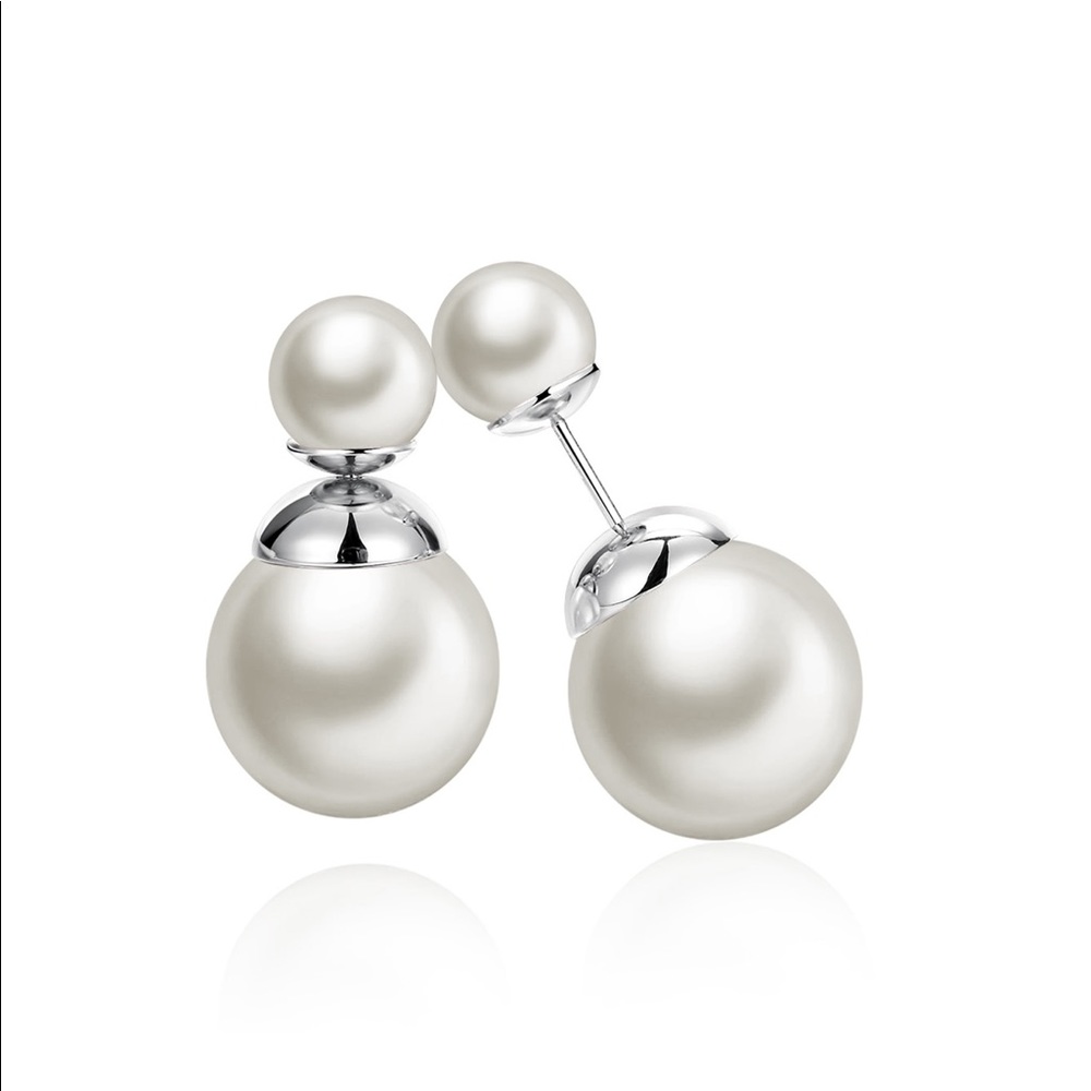 Brand New Faux Pearl Earrings with Pearl Back